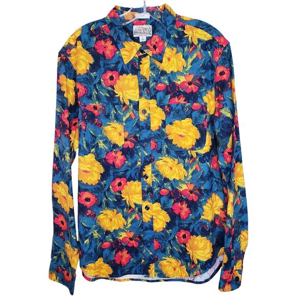 NWT J. CREW Mid-weight Flannel Daubigny Floral Button Up L/S Shirt Men's Large - Picture 1 of 10